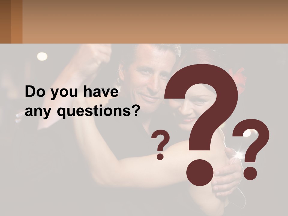 A Man And A Woman Are Dancing Together PowerPoint Template