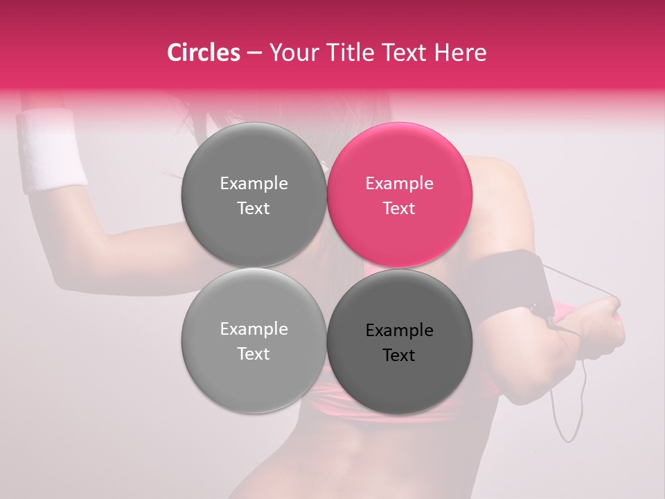 A Woman With A Band Around Her Arm Holding A Hair Dryer PowerPoint Template