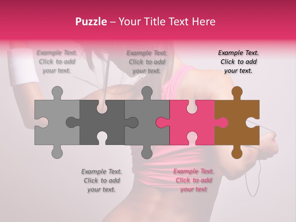 A Woman With A Band Around Her Arm Holding A Hair Dryer PowerPoint Template