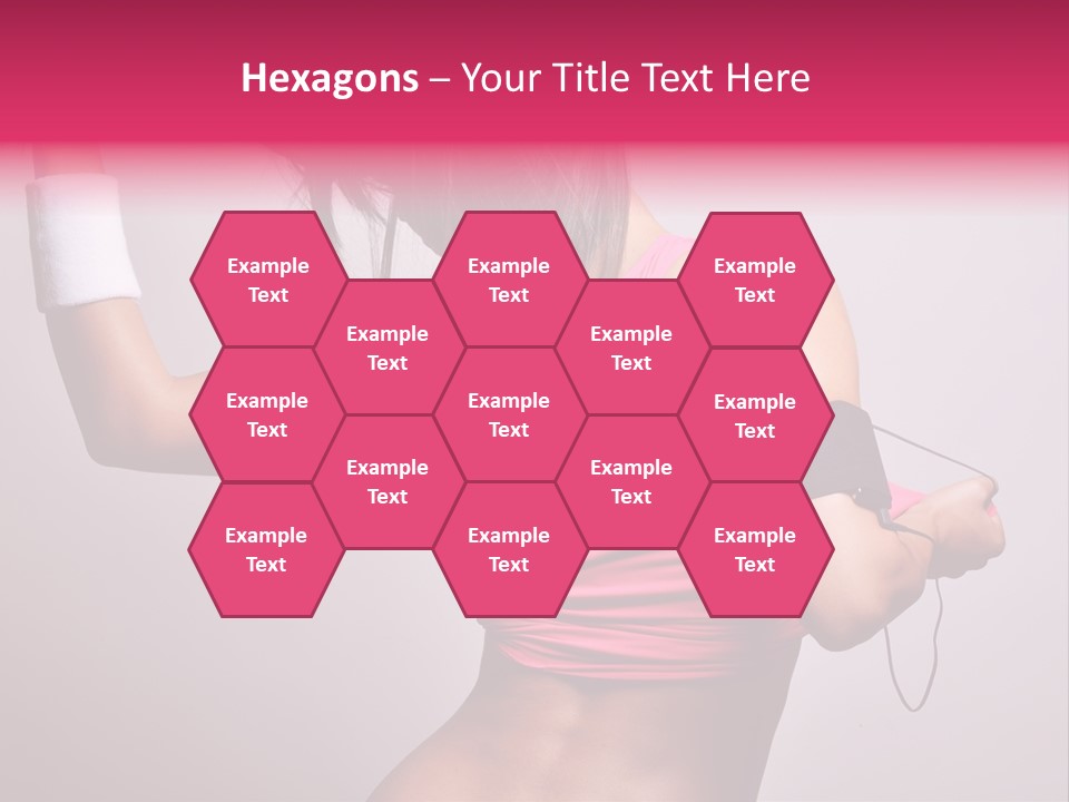 A Woman With A Band Around Her Arm Holding A Hair Dryer PowerPoint Template