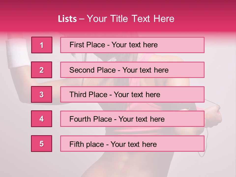 A Woman With A Band Around Her Arm Holding A Hair Dryer PowerPoint Template