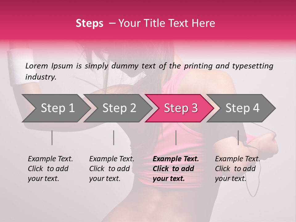 A Woman With A Band Around Her Arm Holding A Hair Dryer PowerPoint Template