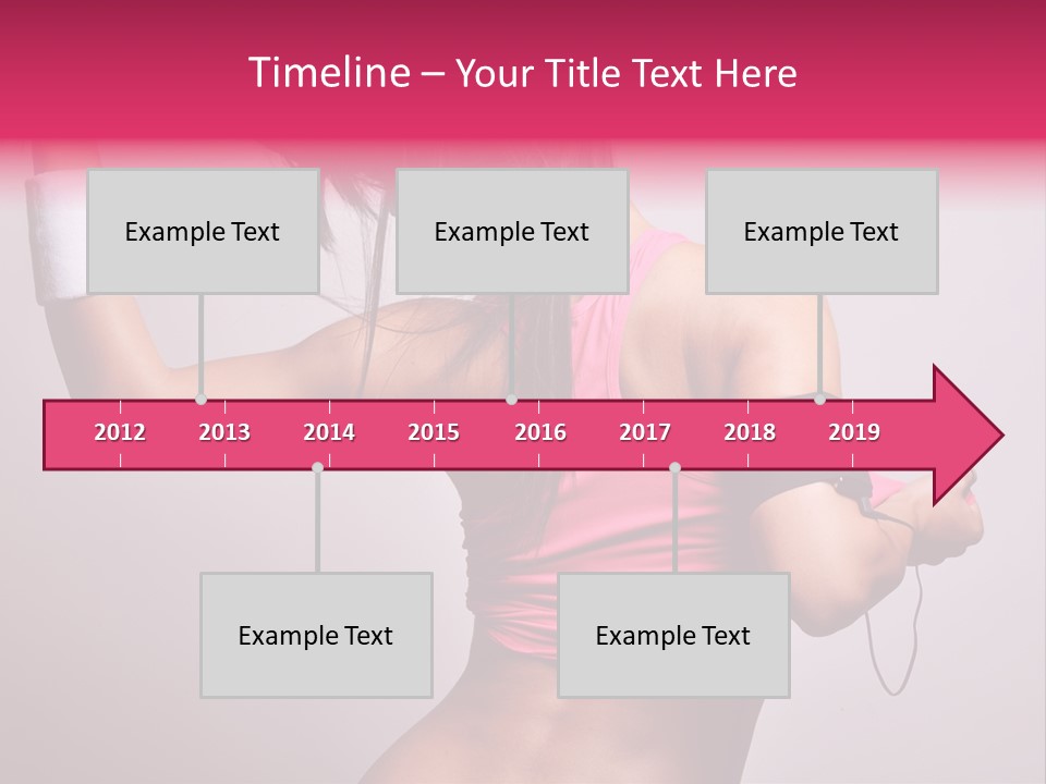 A Woman With A Band Around Her Arm Holding A Hair Dryer PowerPoint Template