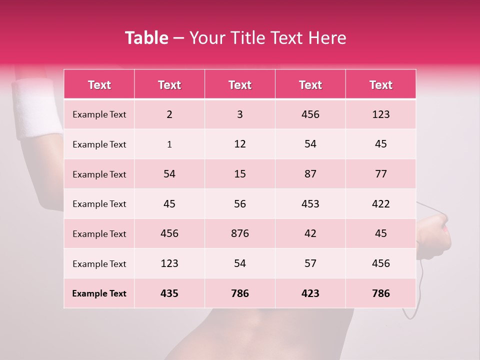 A Woman With A Band Around Her Arm Holding A Hair Dryer PowerPoint Template