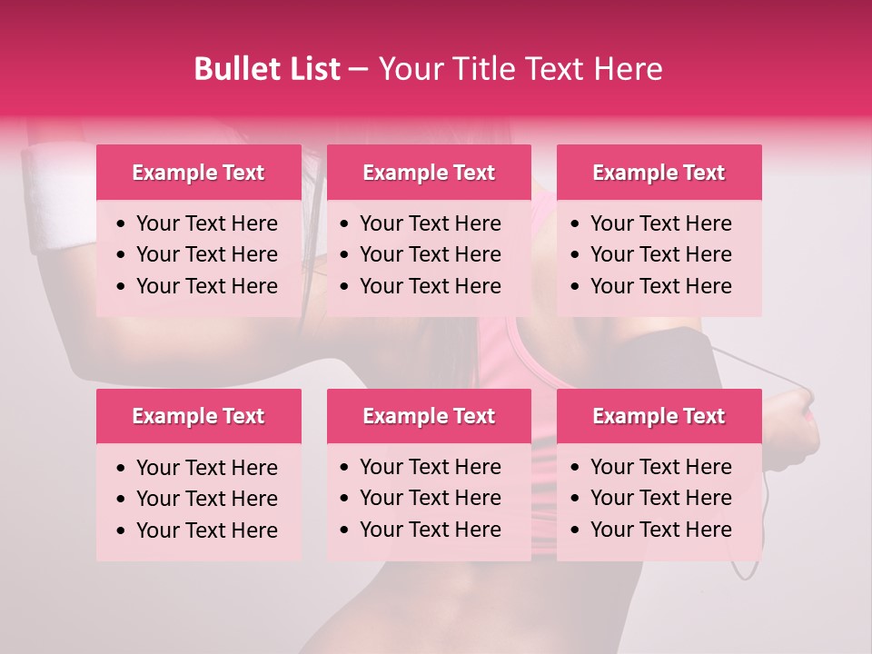 A Woman With A Band Around Her Arm Holding A Hair Dryer PowerPoint Template