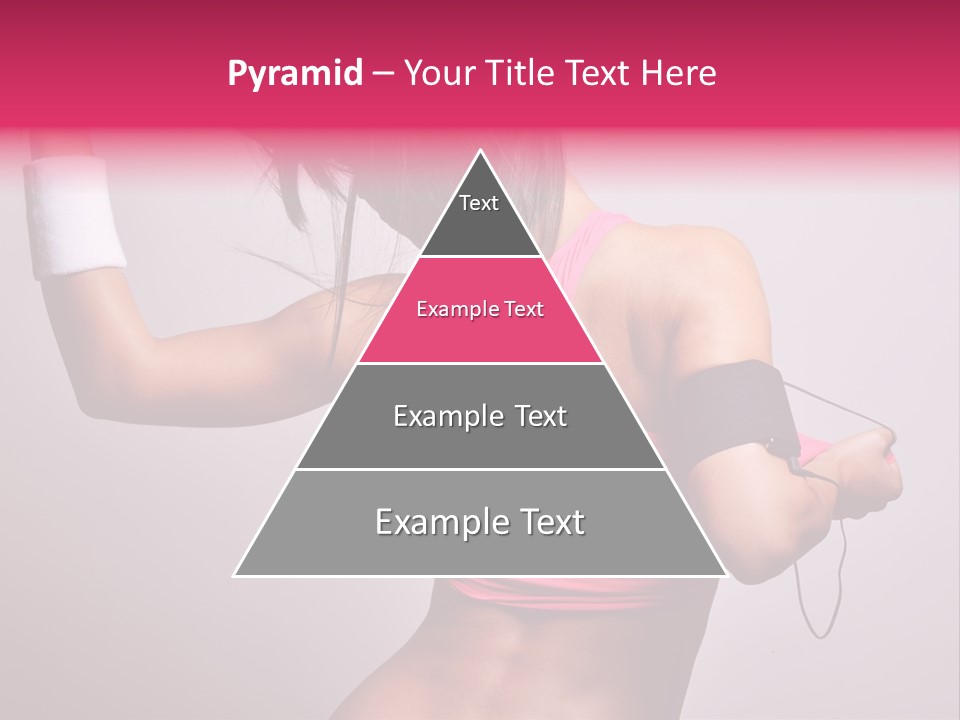 A Woman With A Band Around Her Arm Holding A Hair Dryer PowerPoint Template