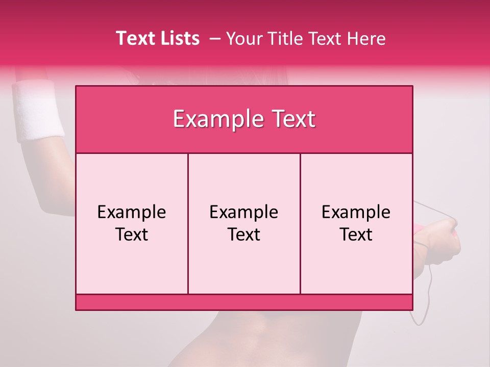 A Woman With A Band Around Her Arm Holding A Hair Dryer PowerPoint Template