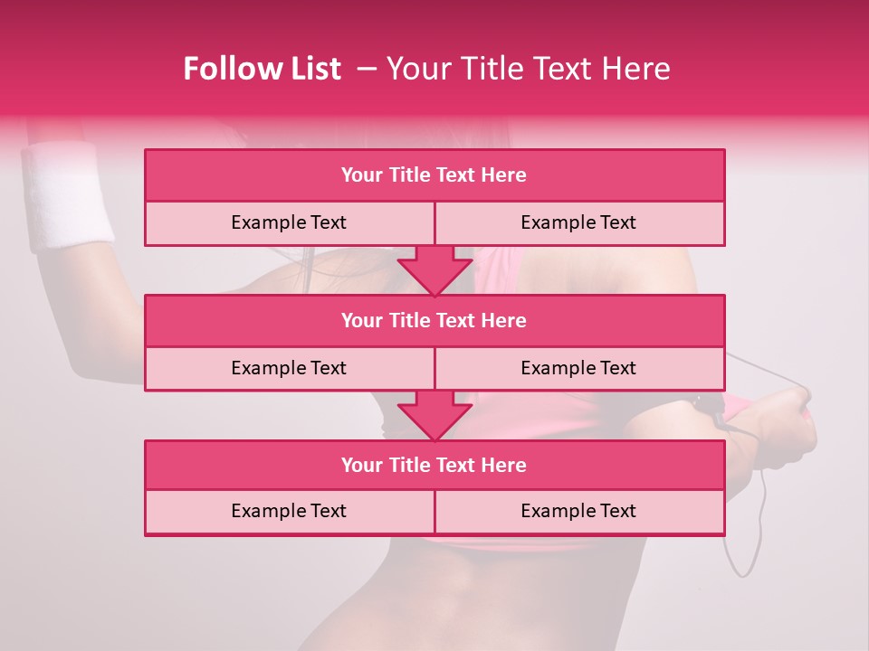 A Woman With A Band Around Her Arm Holding A Hair Dryer PowerPoint Template