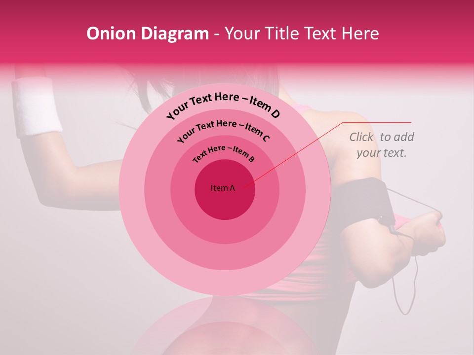 A Woman With A Band Around Her Arm Holding A Hair Dryer PowerPoint Template