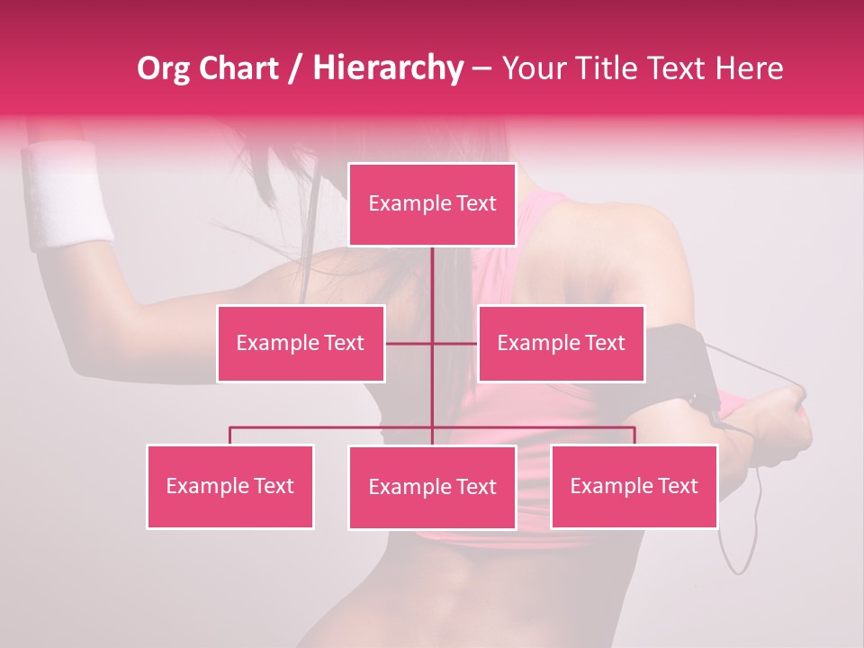 A Woman With A Band Around Her Arm Holding A Hair Dryer PowerPoint Template