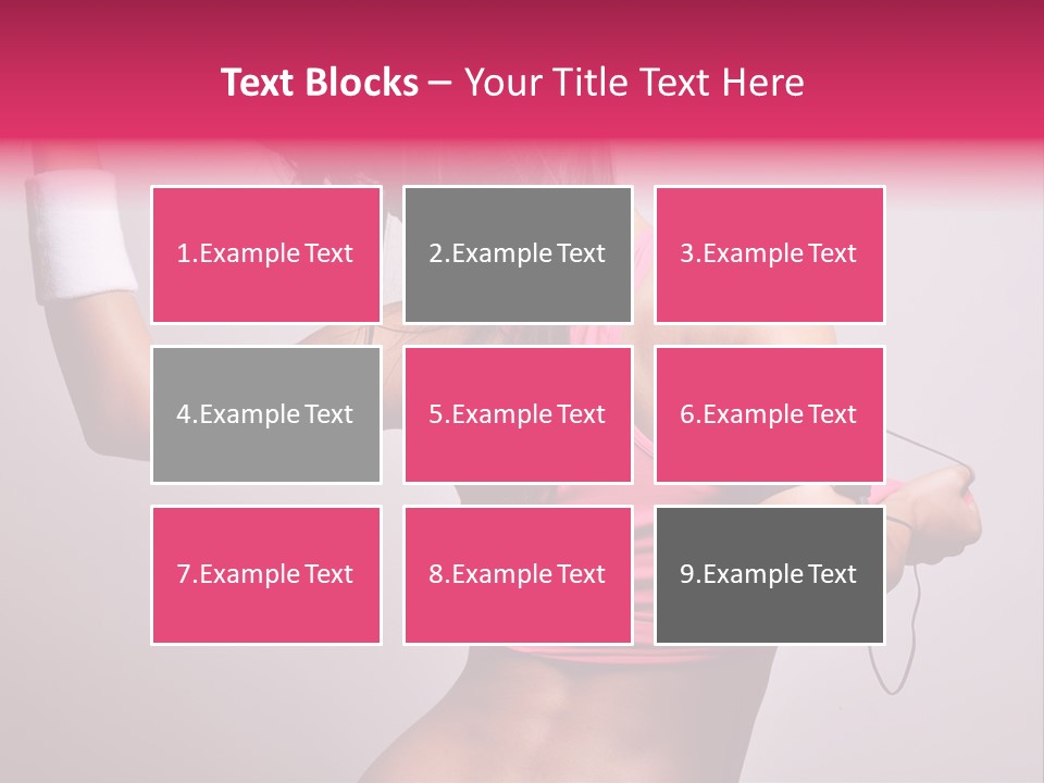 A Woman With A Band Around Her Arm Holding A Hair Dryer PowerPoint Template