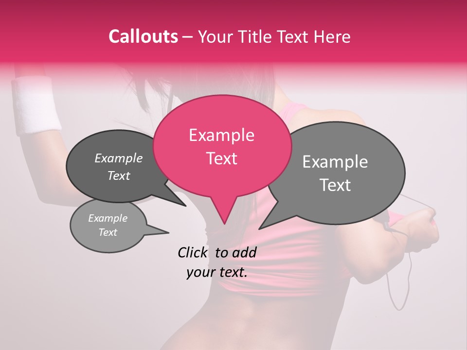 A Woman With A Band Around Her Arm Holding A Hair Dryer PowerPoint Template