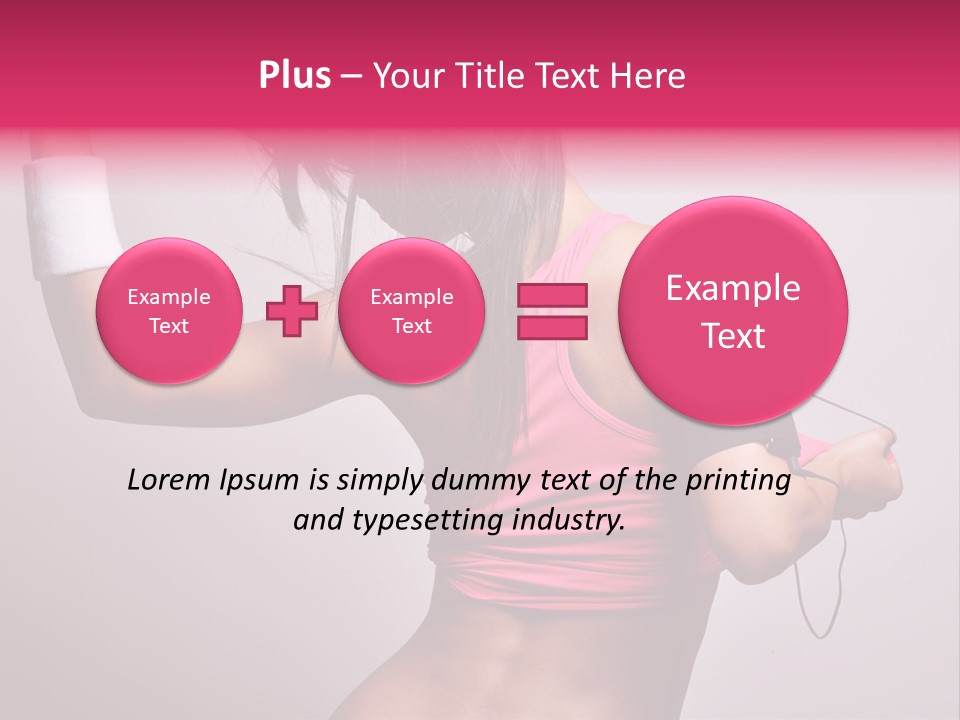 A Woman With A Band Around Her Arm Holding A Hair Dryer PowerPoint Template