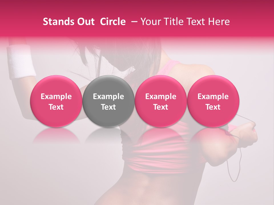 A Woman With A Band Around Her Arm Holding A Hair Dryer PowerPoint Template