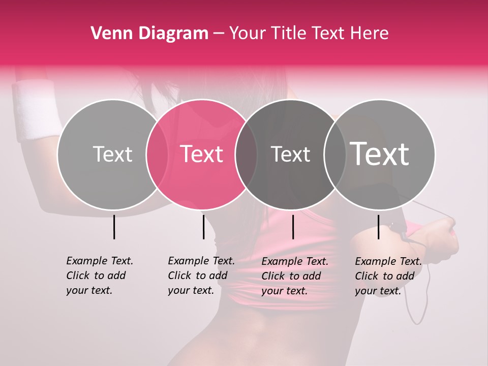 A Woman With A Band Around Her Arm Holding A Hair Dryer PowerPoint Template