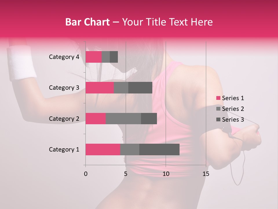 A Woman With A Band Around Her Arm Holding A Hair Dryer PowerPoint Template