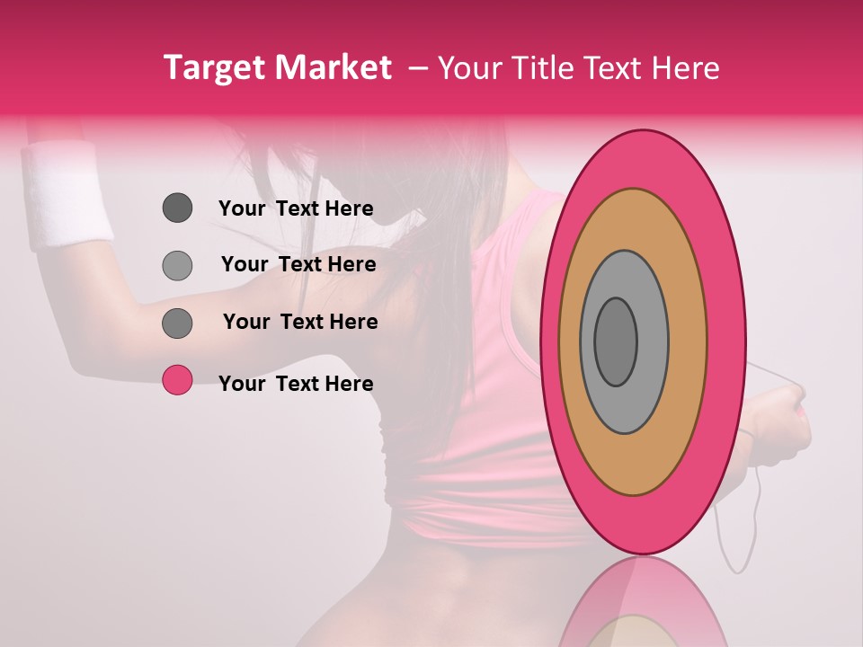 A Woman With A Band Around Her Arm Holding A Hair Dryer PowerPoint Template