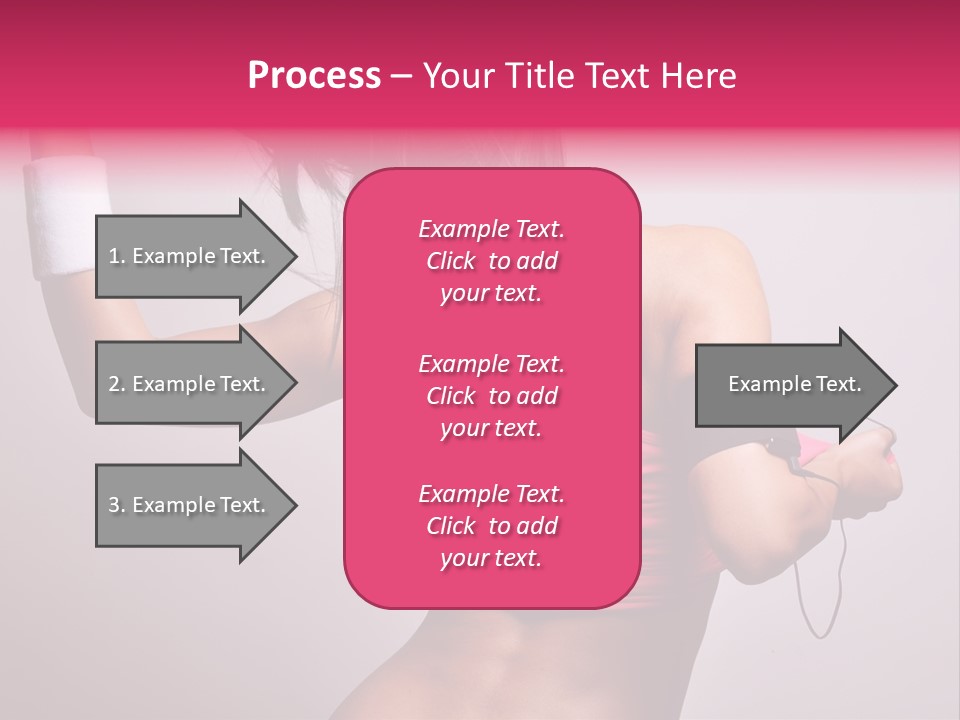 A Woman With A Band Around Her Arm Holding A Hair Dryer PowerPoint Template