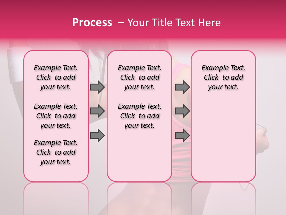 A Woman With A Band Around Her Arm Holding A Hair Dryer PowerPoint Template