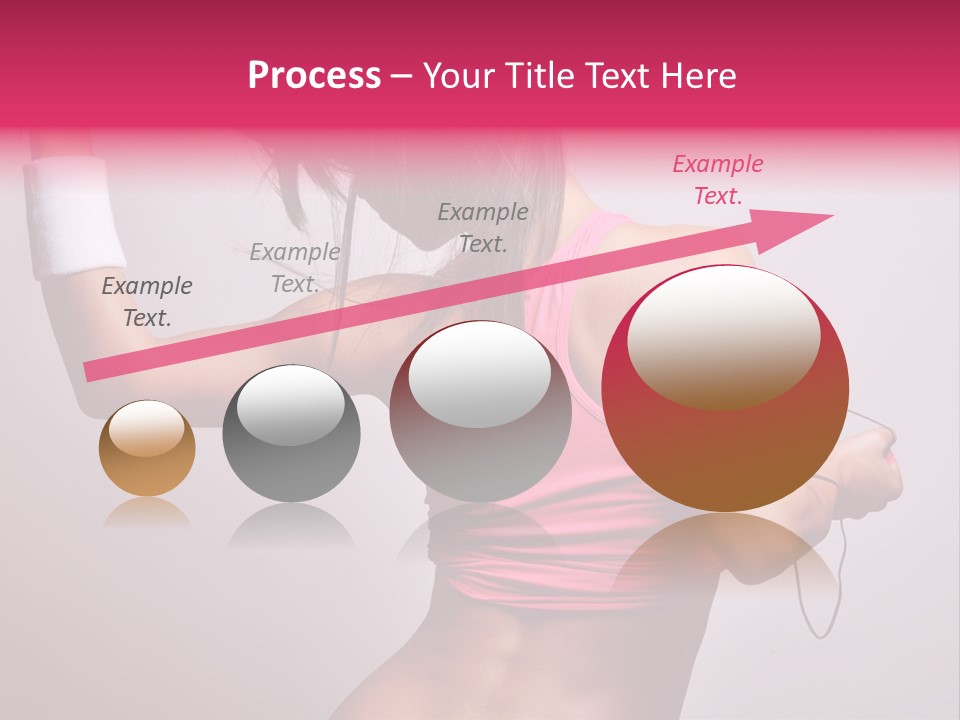 A Woman With A Band Around Her Arm Holding A Hair Dryer PowerPoint Template