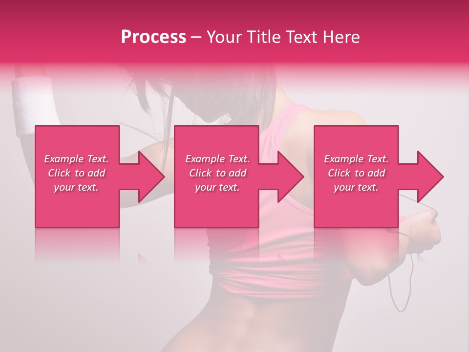 A Woman With A Band Around Her Arm Holding A Hair Dryer PowerPoint Template