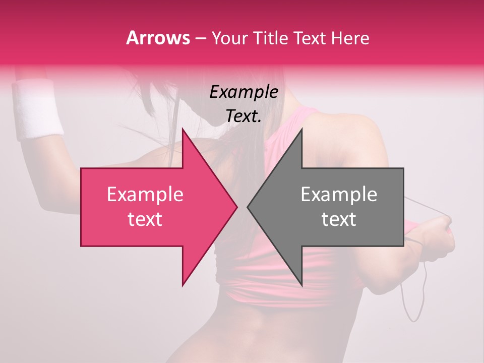 A Woman With A Band Around Her Arm Holding A Hair Dryer PowerPoint Template