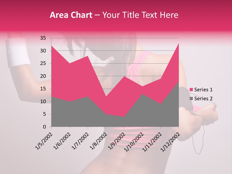 A Woman With A Band Around Her Arm Holding A Hair Dryer PowerPoint Template