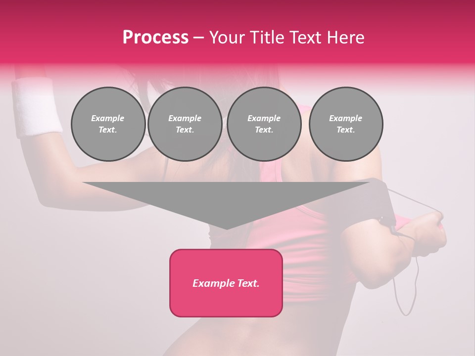 A Woman With A Band Around Her Arm Holding A Hair Dryer PowerPoint Template