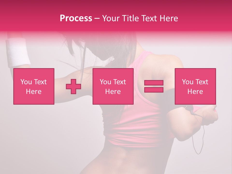 A Woman With A Band Around Her Arm Holding A Hair Dryer PowerPoint Template