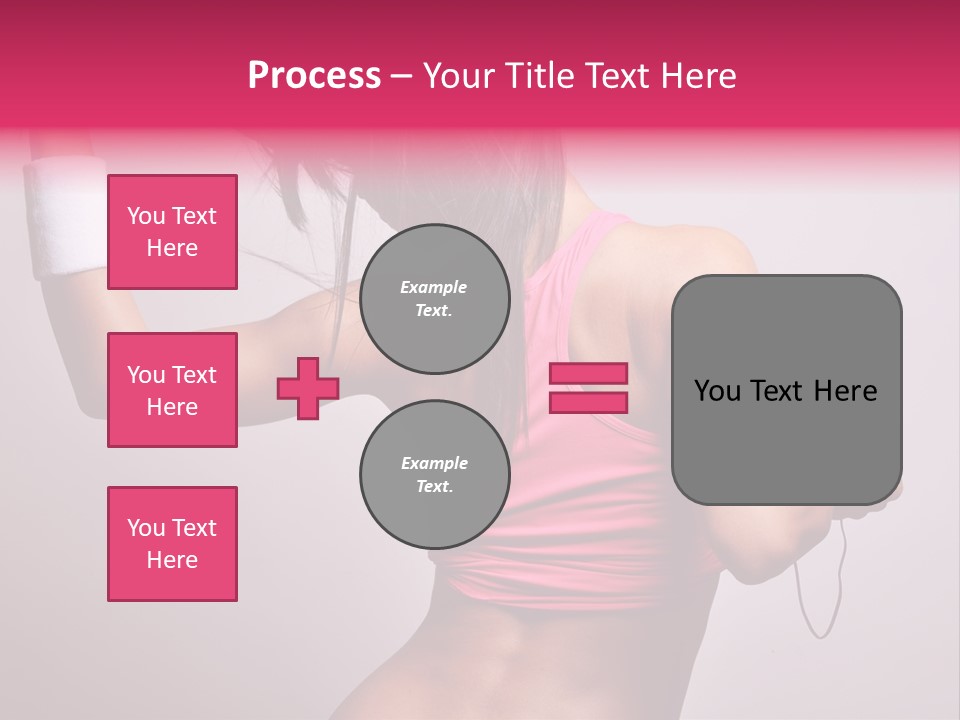 A Woman With A Band Around Her Arm Holding A Hair Dryer PowerPoint Template