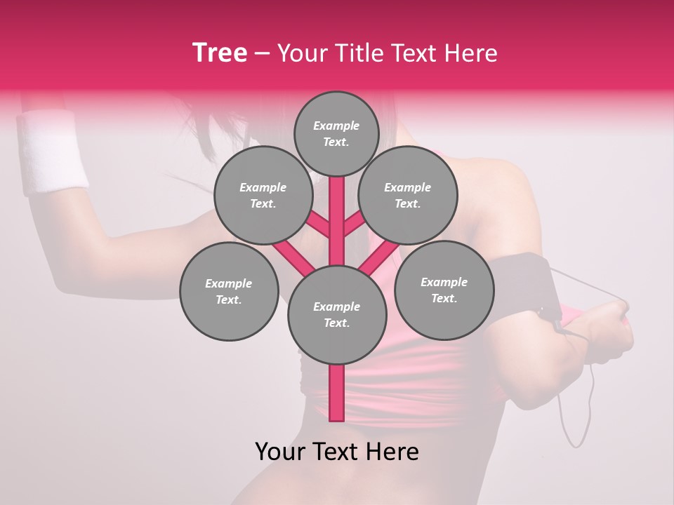 A Woman With A Band Around Her Arm Holding A Hair Dryer PowerPoint Template