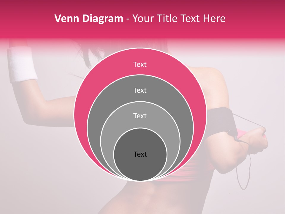 A Woman With A Band Around Her Arm Holding A Hair Dryer PowerPoint Template