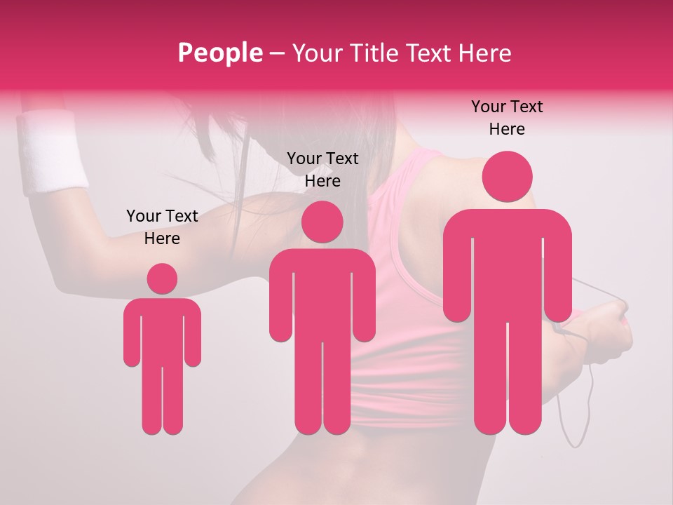 A Woman With A Band Around Her Arm Holding A Hair Dryer PowerPoint Template