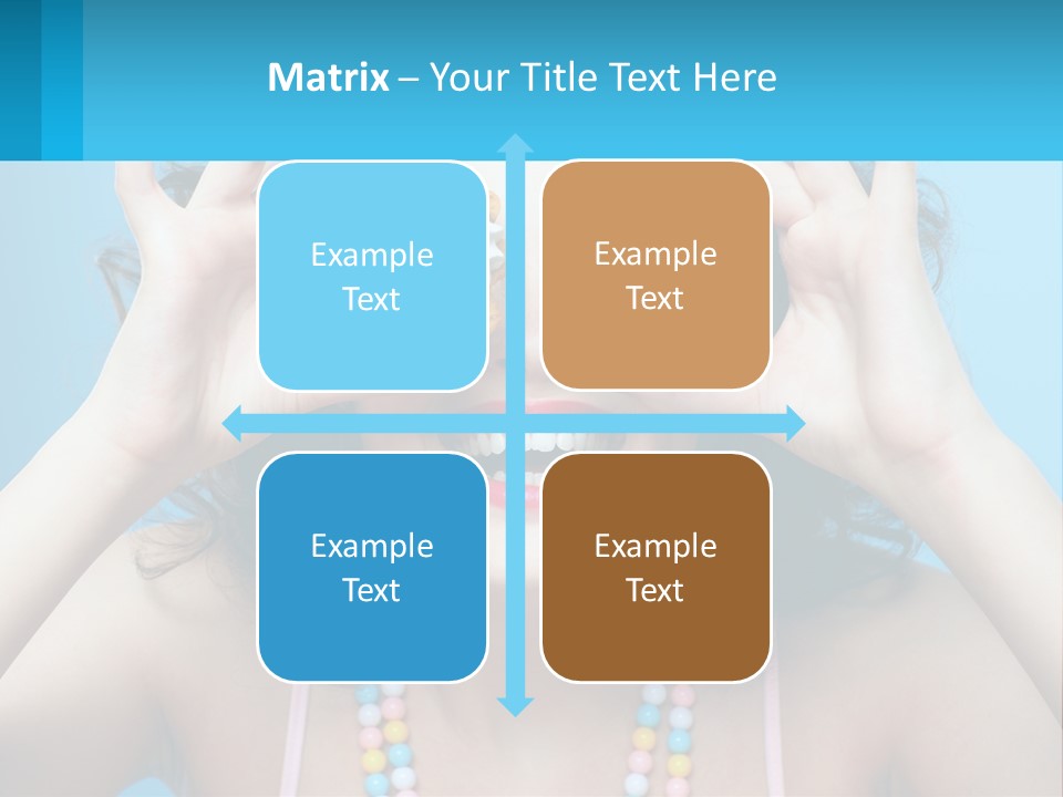 A Woman Holding Two Cupcakes Over Her Eyes PowerPoint Template