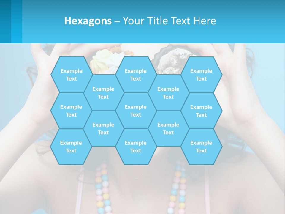 A Woman Holding Two Cupcakes Over Her Eyes PowerPoint Template