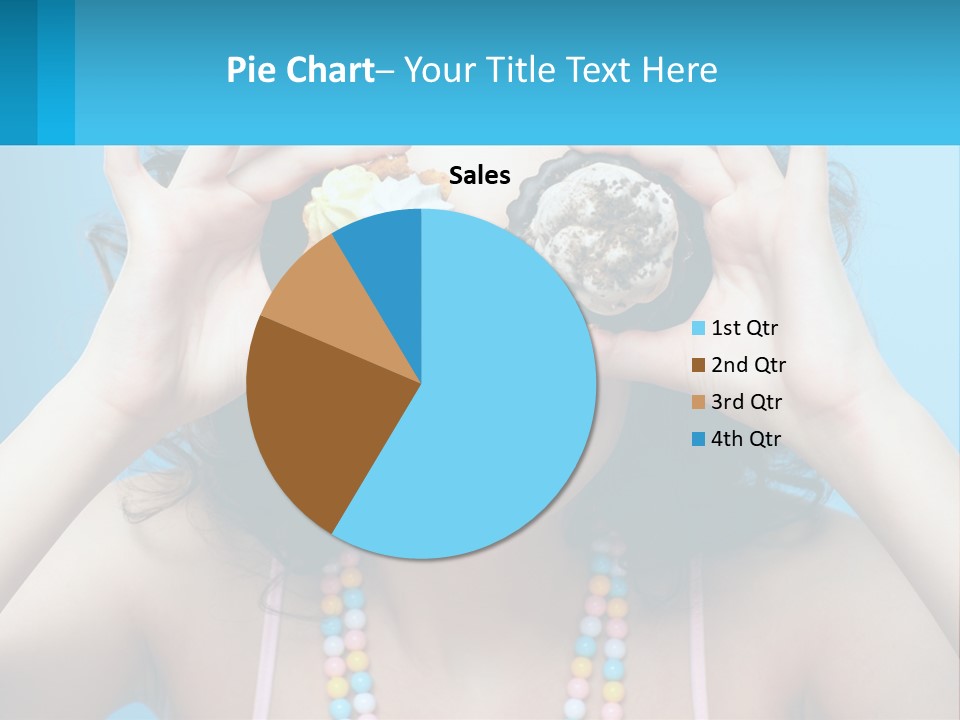 A Woman Holding Two Cupcakes Over Her Eyes PowerPoint Template