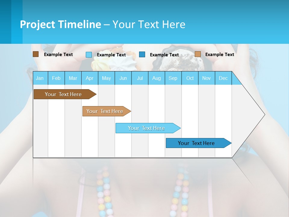 A Woman Holding Two Cupcakes Over Her Eyes PowerPoint Template