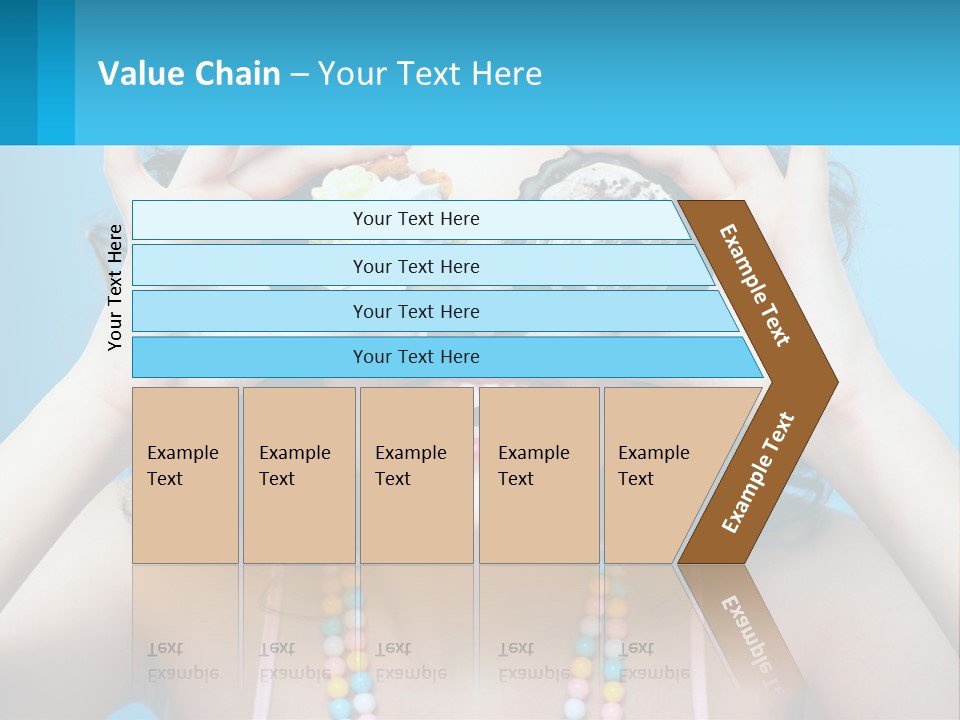A Woman Holding Two Cupcakes Over Her Eyes PowerPoint Template