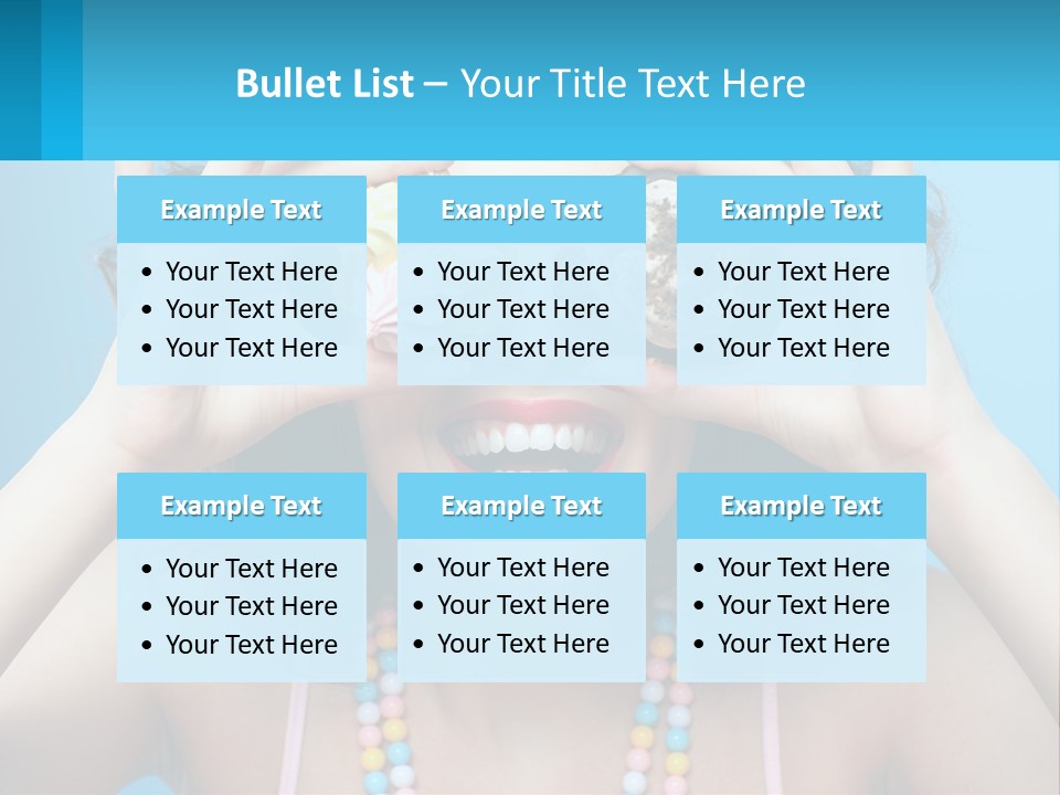 A Woman Holding Two Cupcakes Over Her Eyes PowerPoint Template