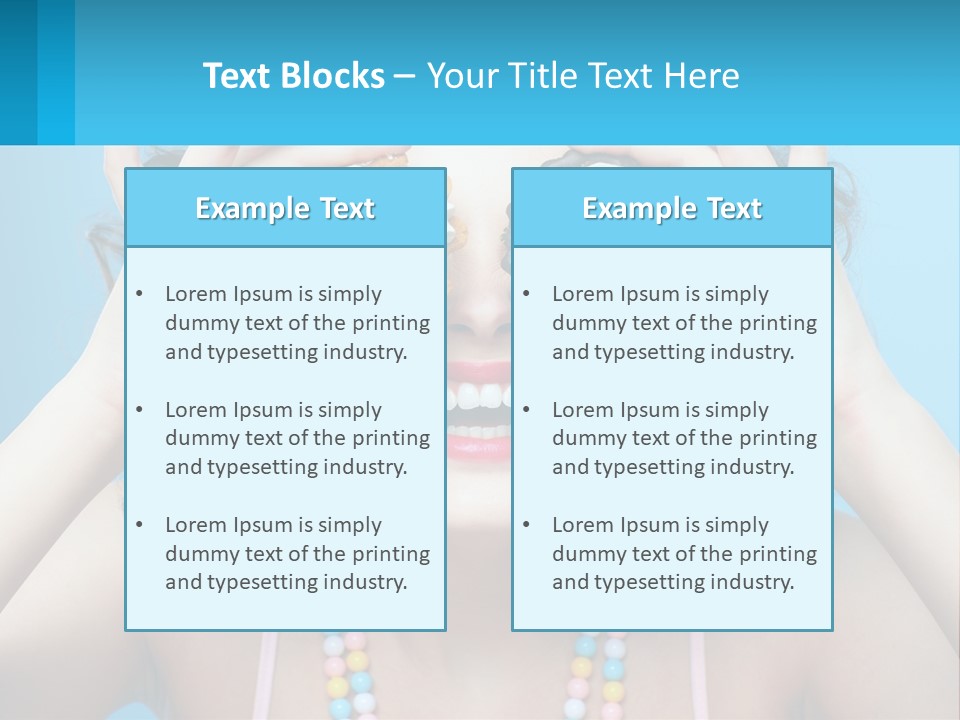 A Woman Holding Two Cupcakes Over Her Eyes PowerPoint Template