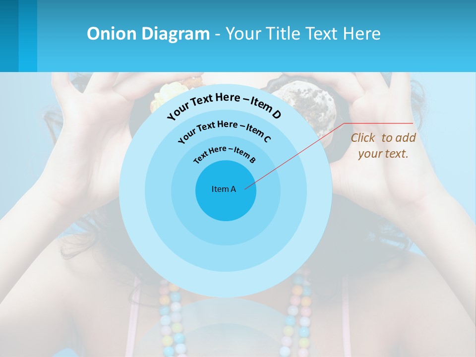 A Woman Holding Two Cupcakes Over Her Eyes PowerPoint Template