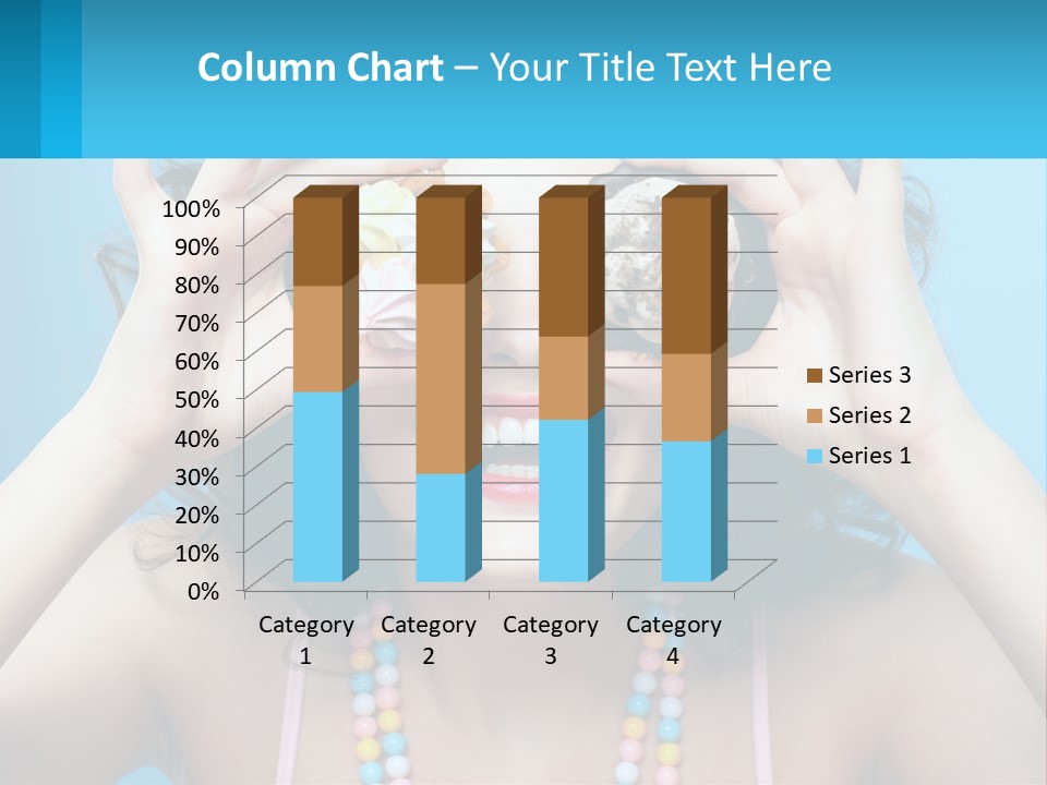 A Woman Holding Two Cupcakes Over Her Eyes PowerPoint Template