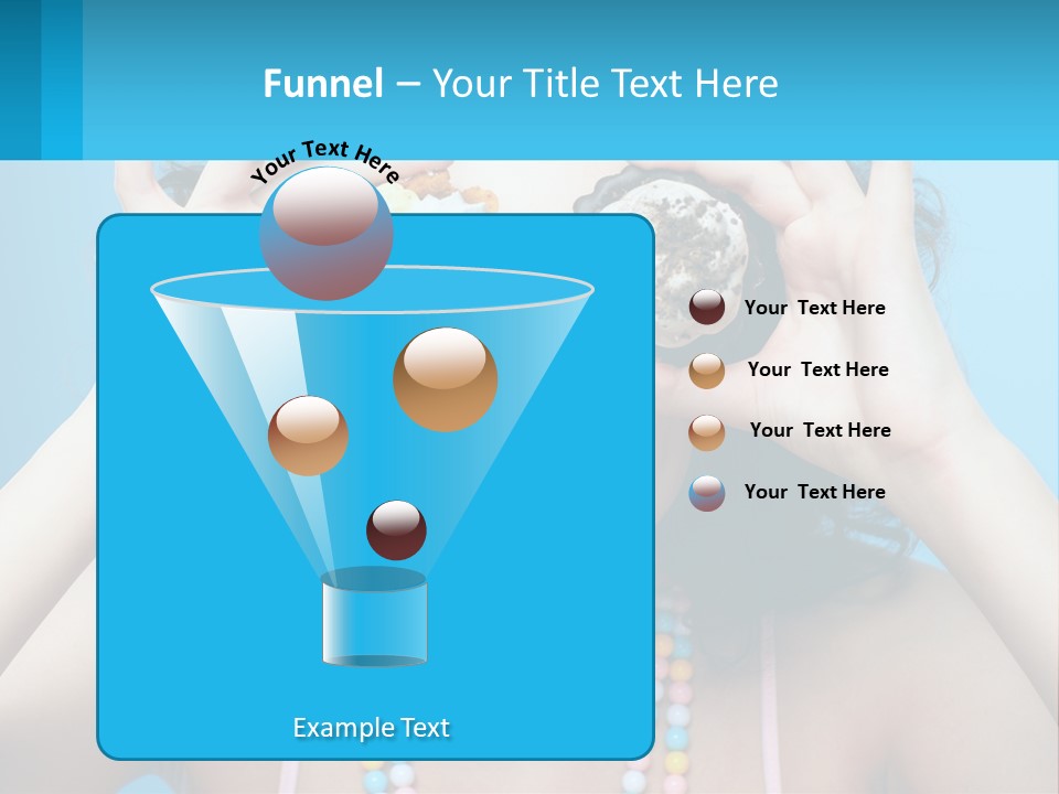 A Woman Holding Two Cupcakes Over Her Eyes PowerPoint Template