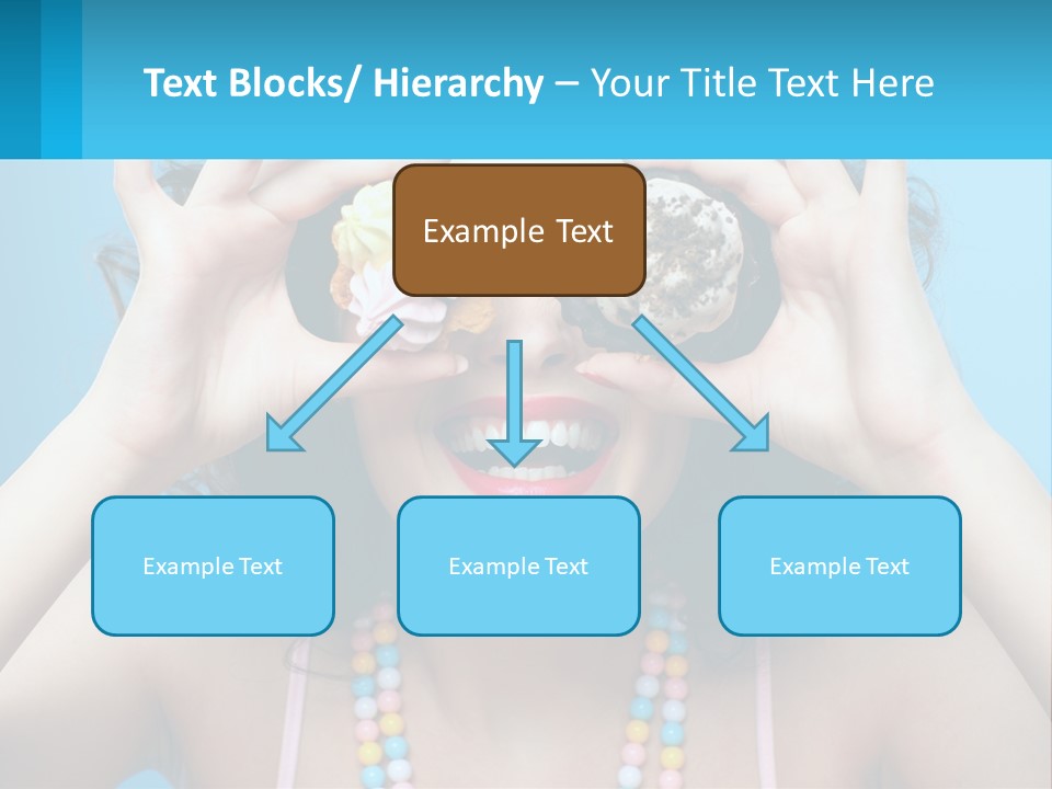 A Woman Holding Two Cupcakes Over Her Eyes PowerPoint Template