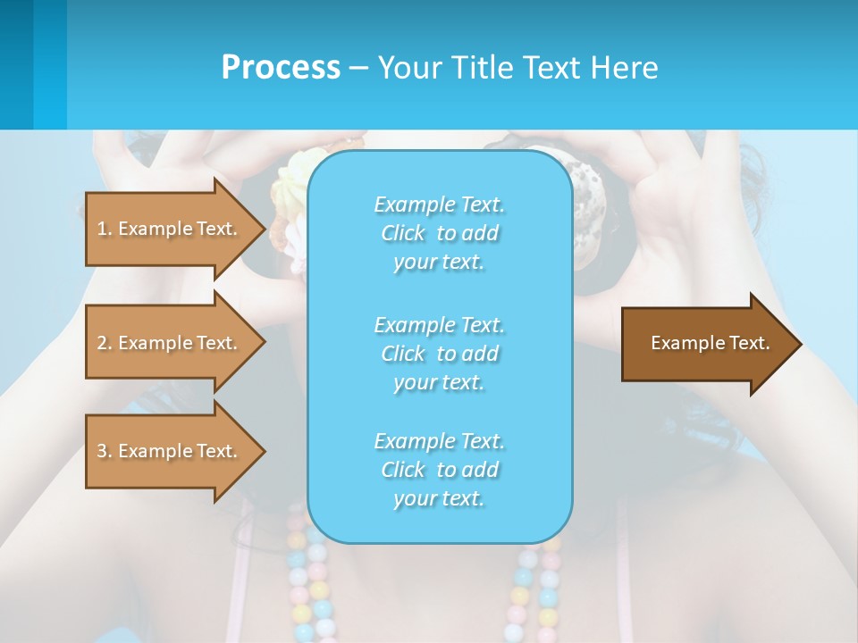 A Woman Holding Two Cupcakes Over Her Eyes PowerPoint Template