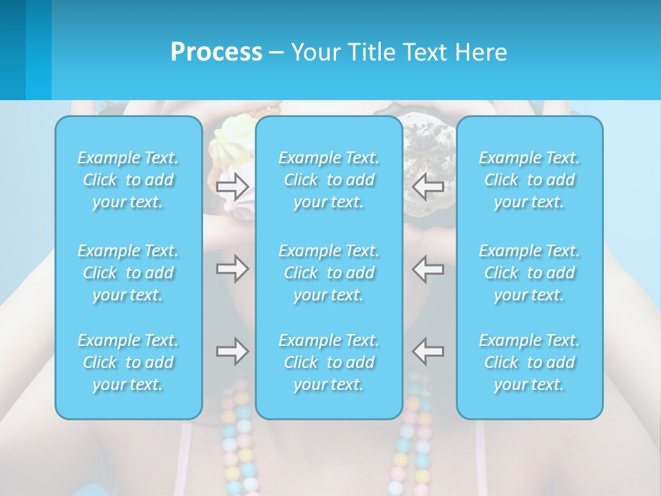 A Woman Holding Two Cupcakes Over Her Eyes PowerPoint Template