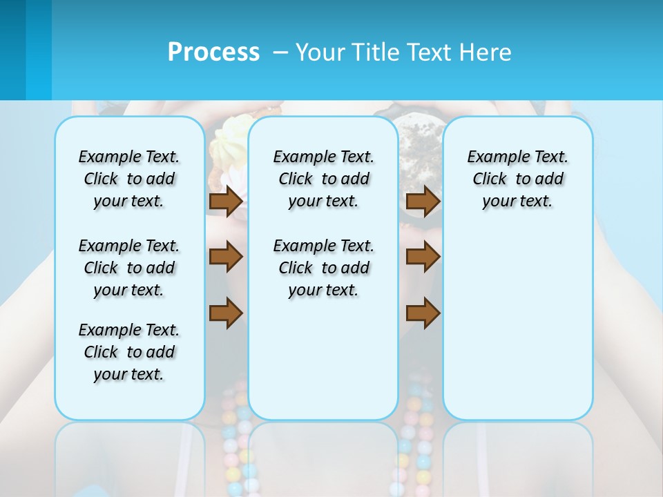 A Woman Holding Two Cupcakes Over Her Eyes PowerPoint Template