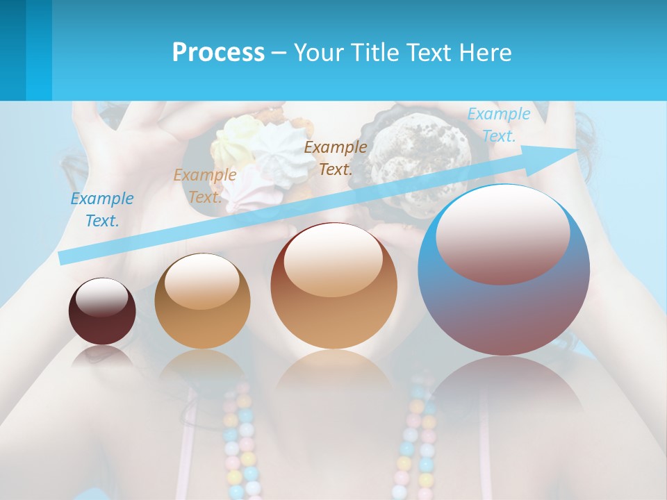 A Woman Holding Two Cupcakes Over Her Eyes PowerPoint Template