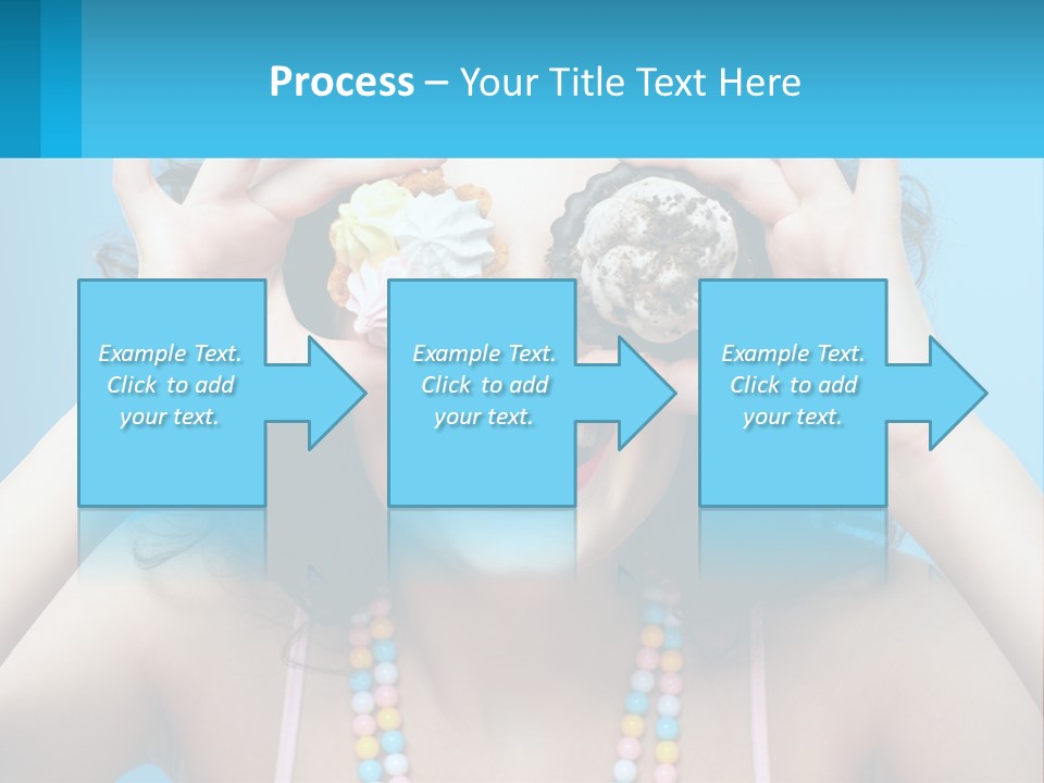 A Woman Holding Two Cupcakes Over Her Eyes PowerPoint Template