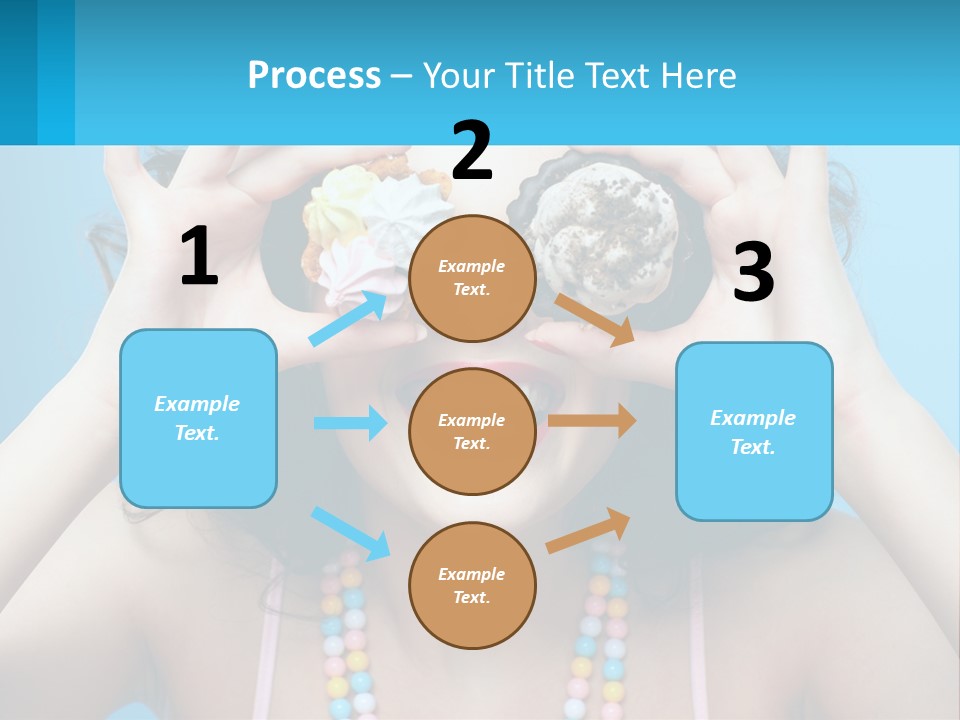 A Woman Holding Two Cupcakes Over Her Eyes PowerPoint Template